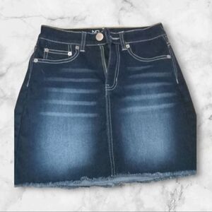 Chic Dark Blue Denim Skirt for Girls Sz 1